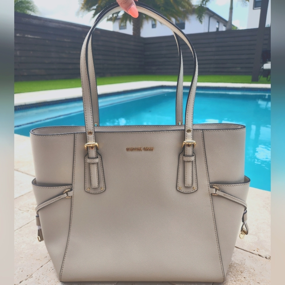 Michael Kors Gray Saffiano Leather Tote